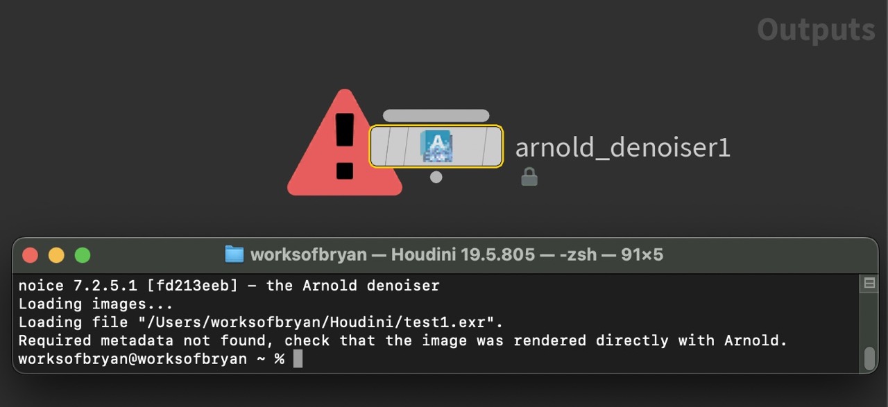 Required metadata not found, check that the image was rendered directly with Arnold